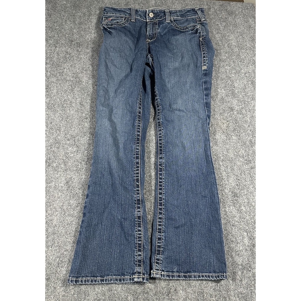 Ariat FR Mid Rise Boot Cut Jeans Women 31R USA Flame Resistant Work Western CAT2 - Picture 1 of 14